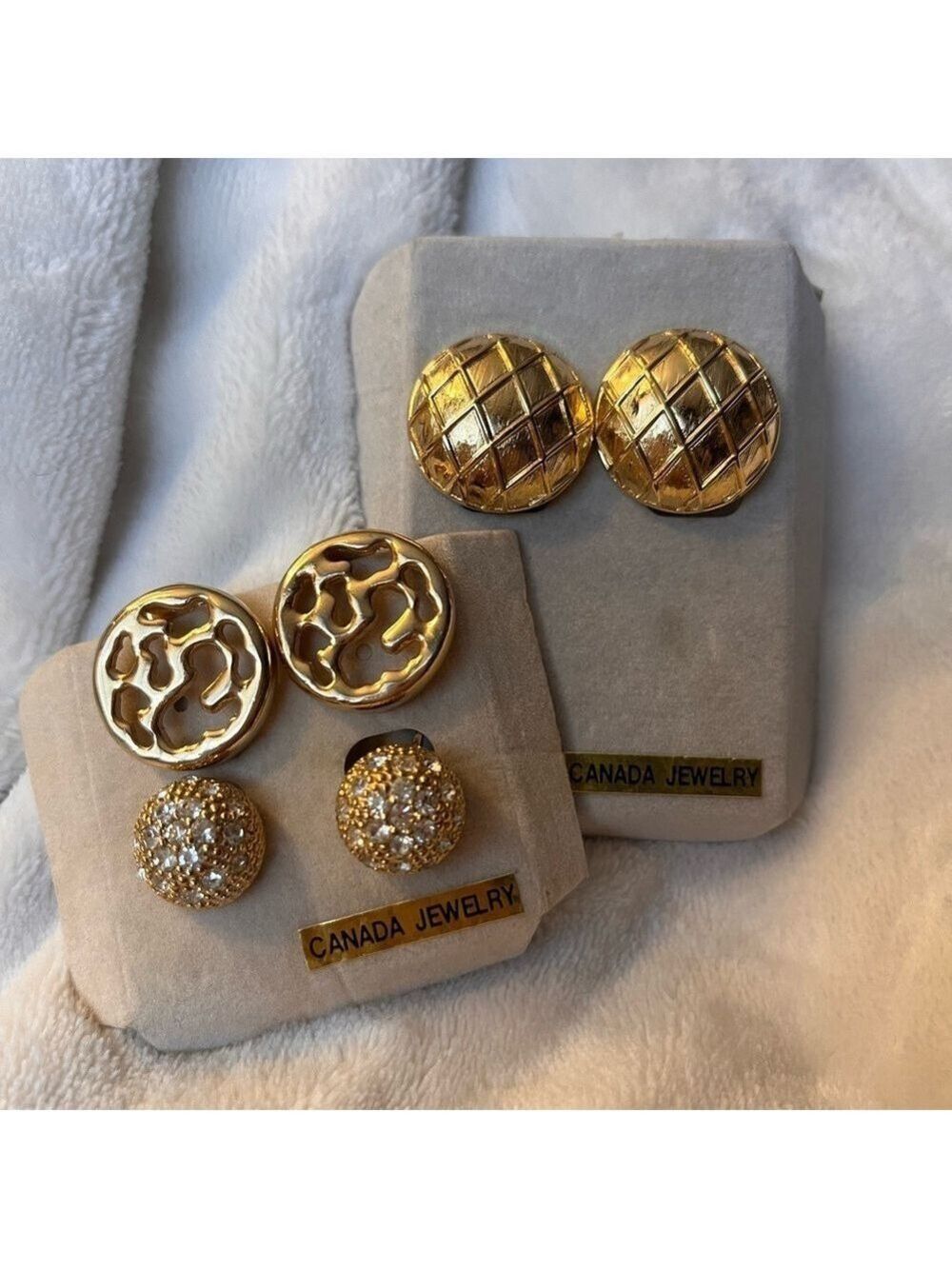 Vintage D’Orlan clip on earrings trio